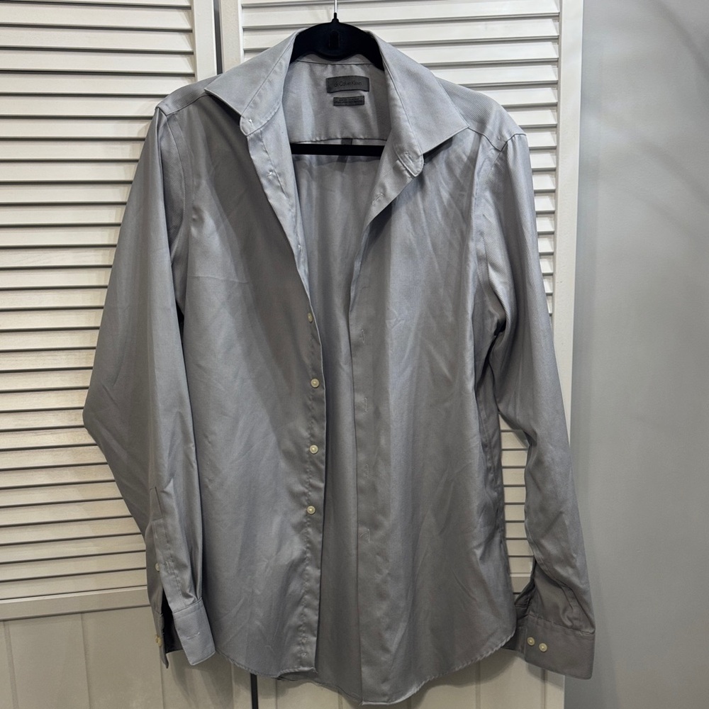 Calvin Klein Silver Dress Shirt